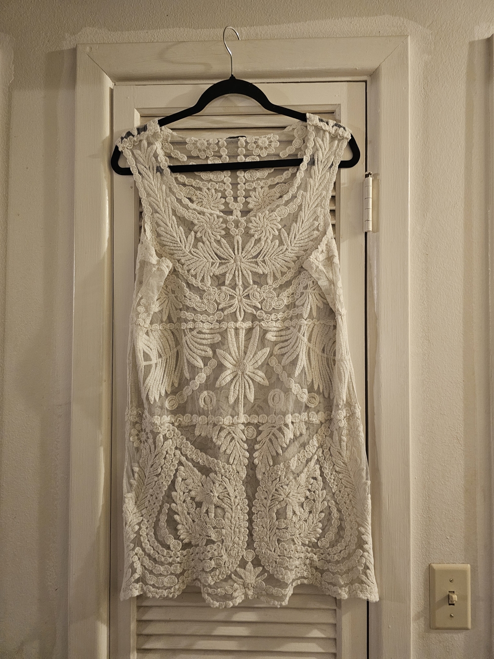 3/$13 Love Culture White Embroidered Mini Dress